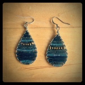 Intricately Beaded Statement Earrings